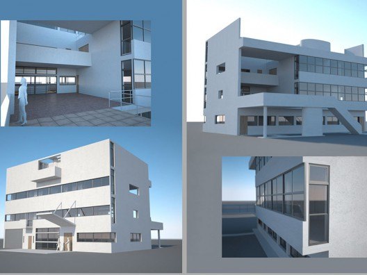 Infografía 3D de Villa Stein de Le Corbusier por Bonet Arquitectos